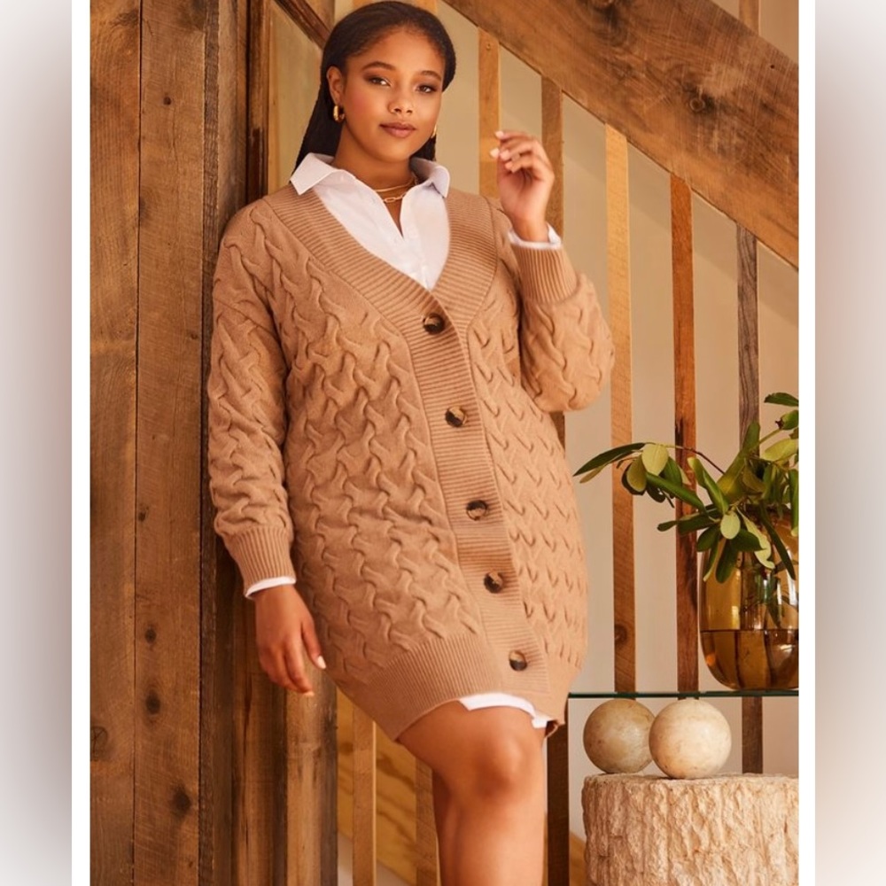 Eloquii Novelty stitch sweater dress (new)